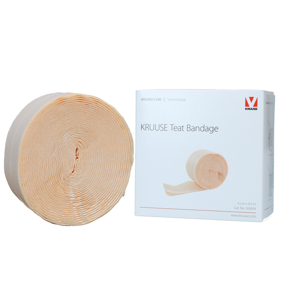 Flexible adhesive bandage for cattle udder care wound care