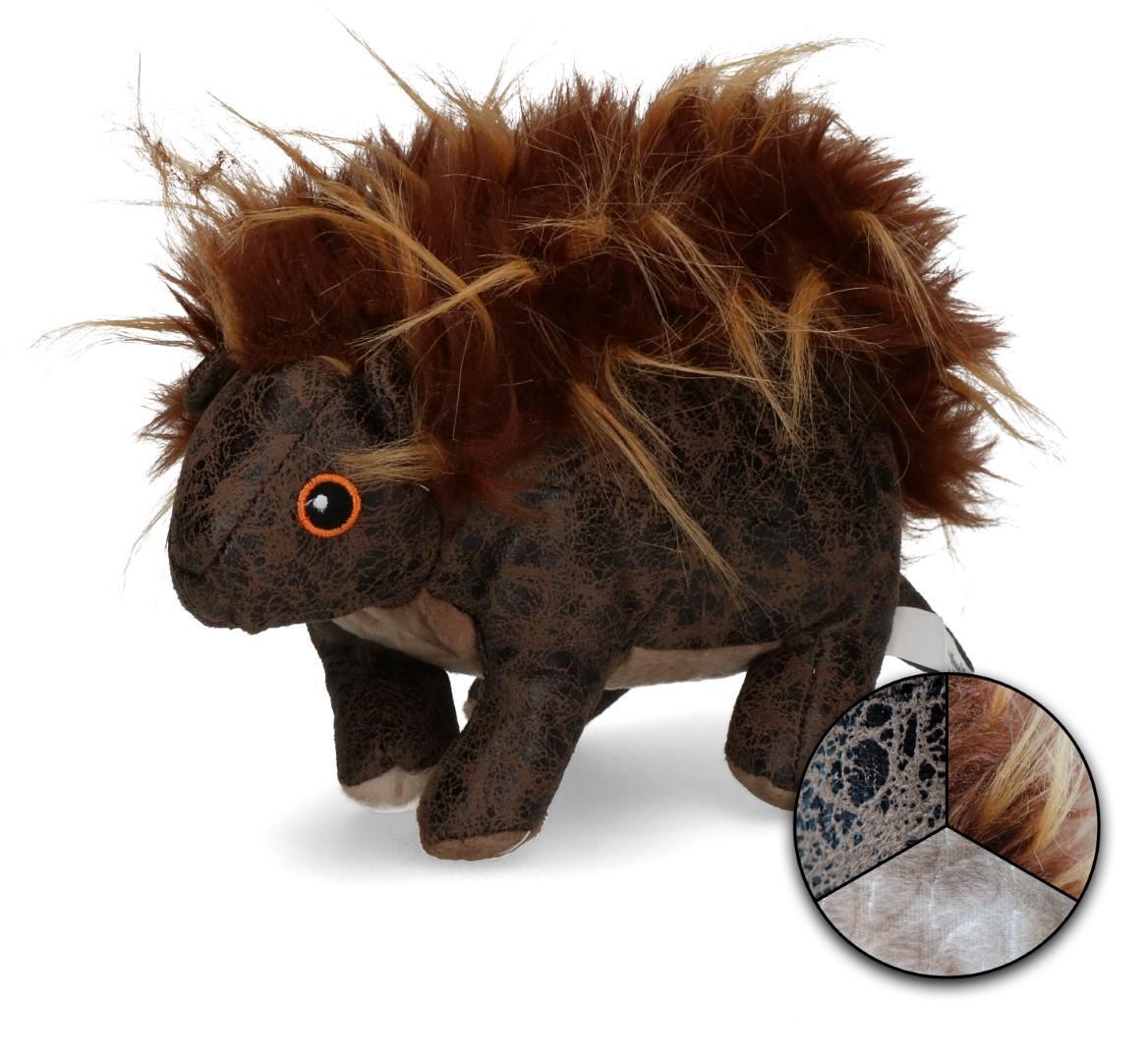 dark brown badger soft dog toy