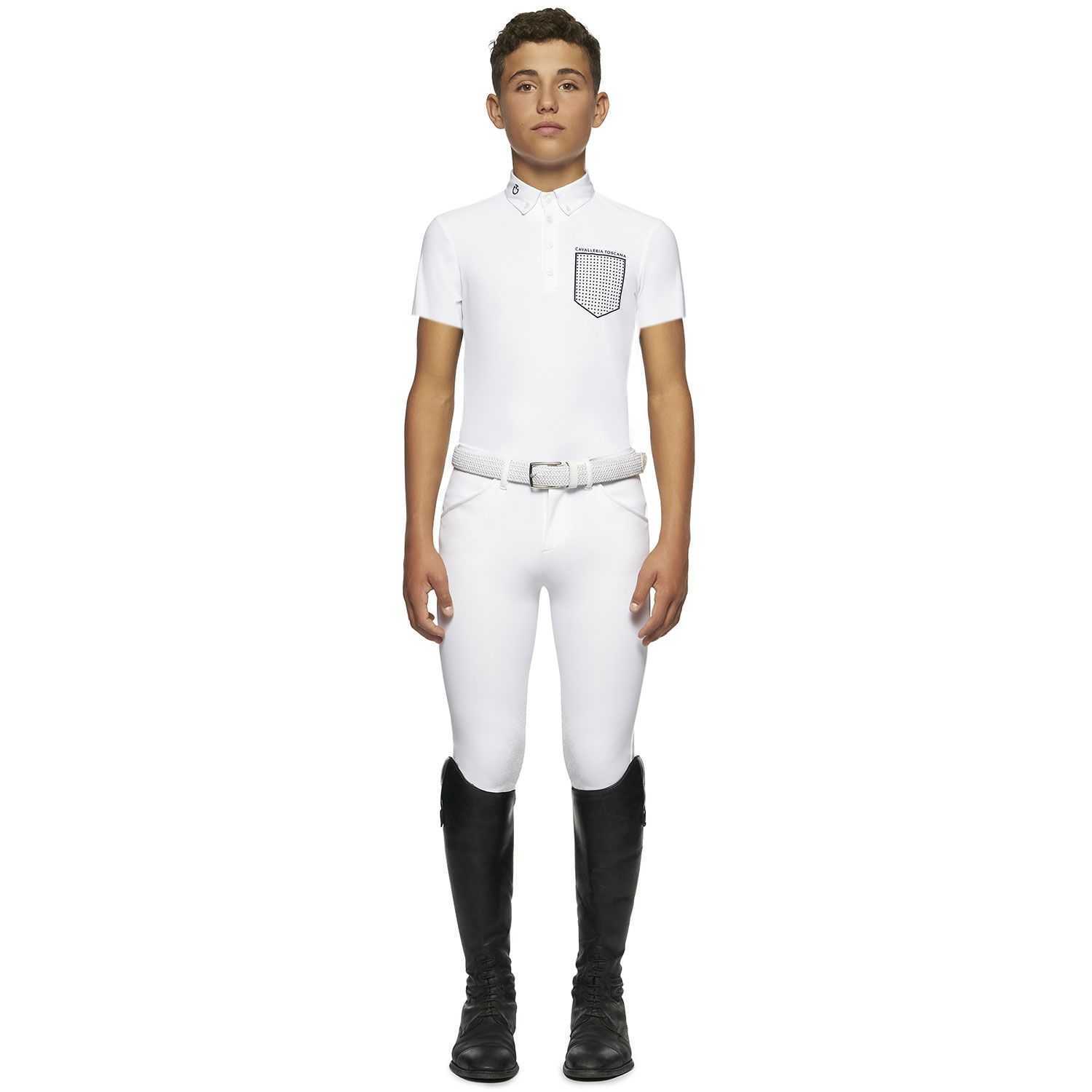 Horse Riding Competition Polo  Flock Print Pocket