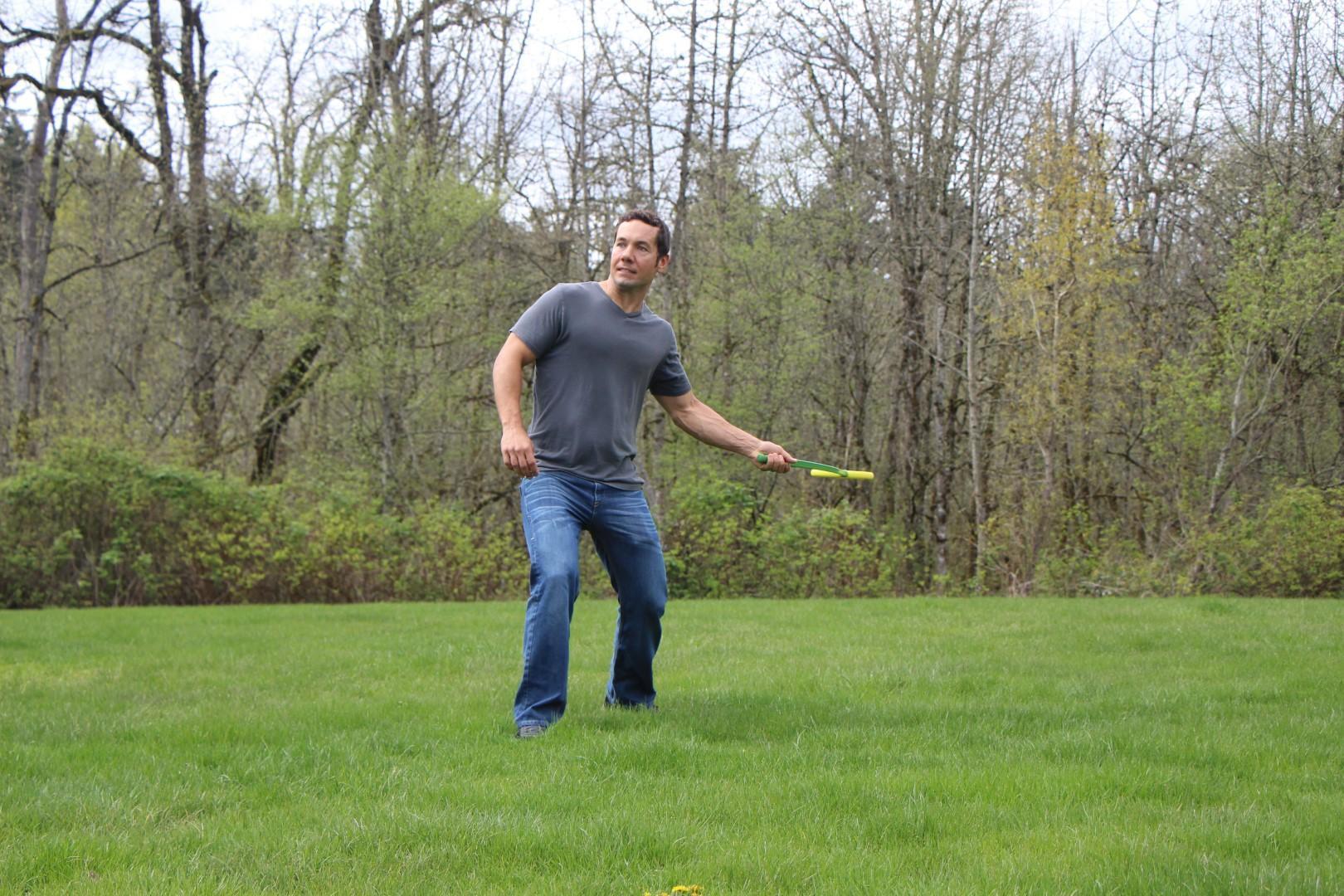 Yellow dog toy frisbee