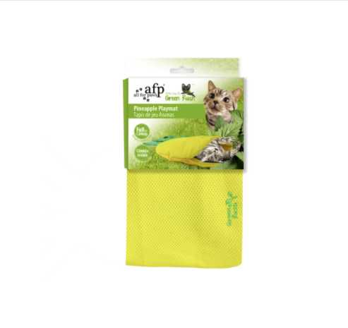 Green Rush pineapple play mat for cats