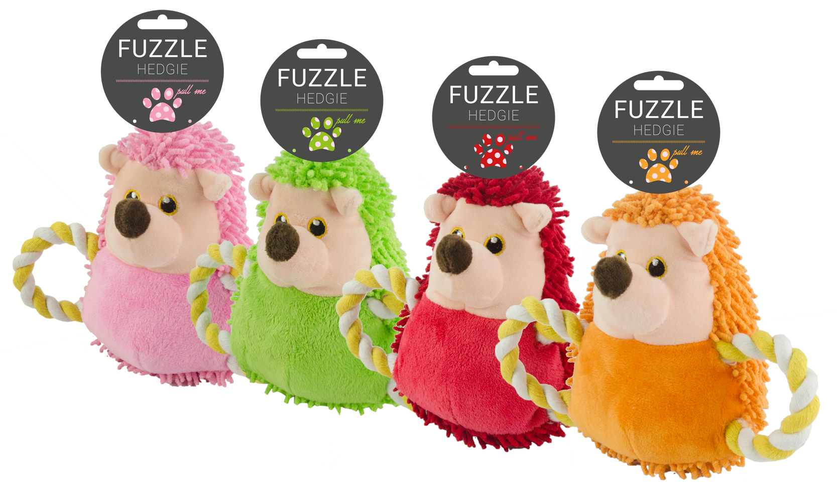 Plush pink piggy dog toy