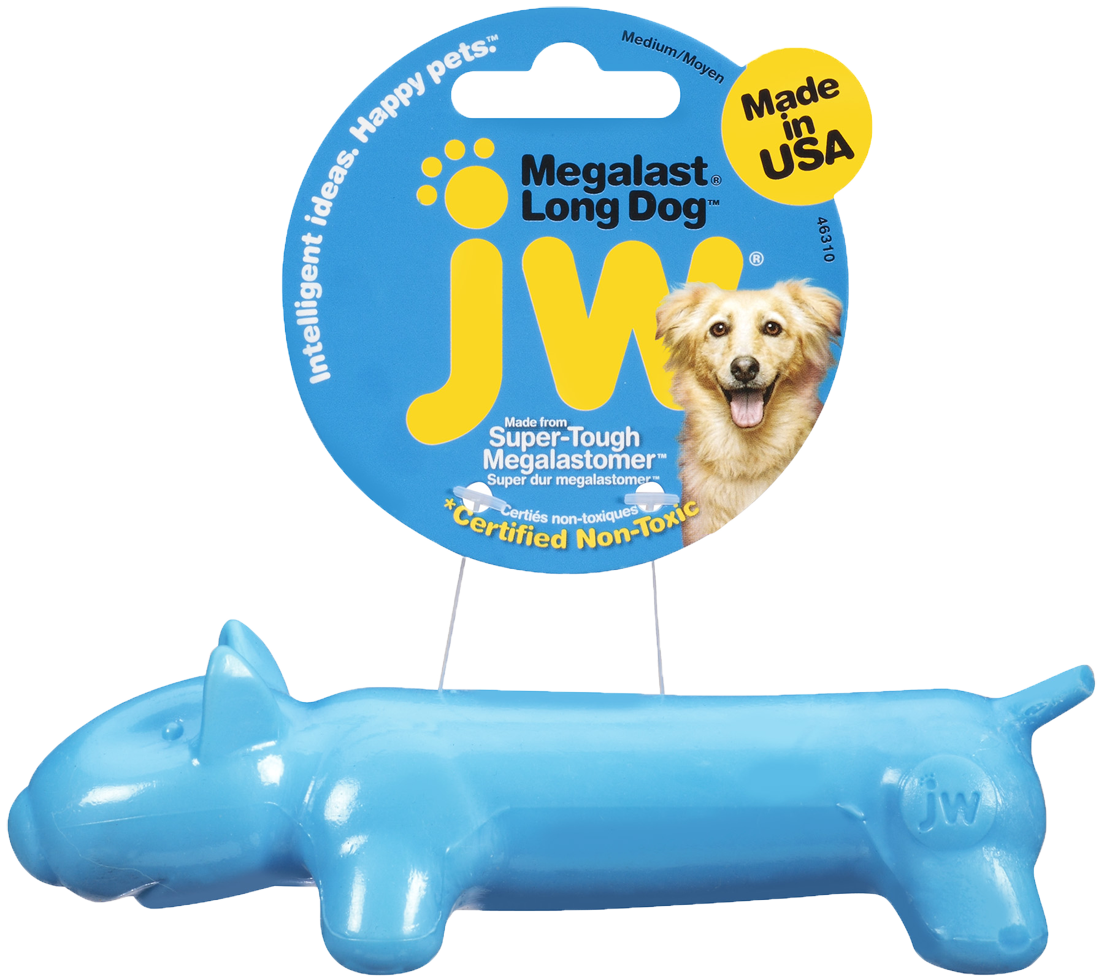 Long dog blue M 7 cm dog toy