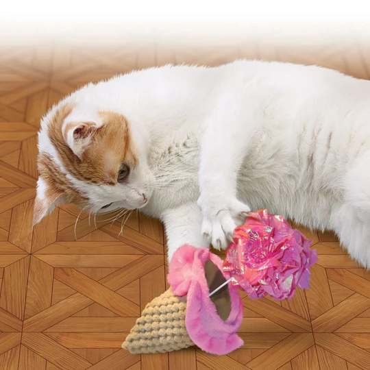 Ice cream scoop cat toy