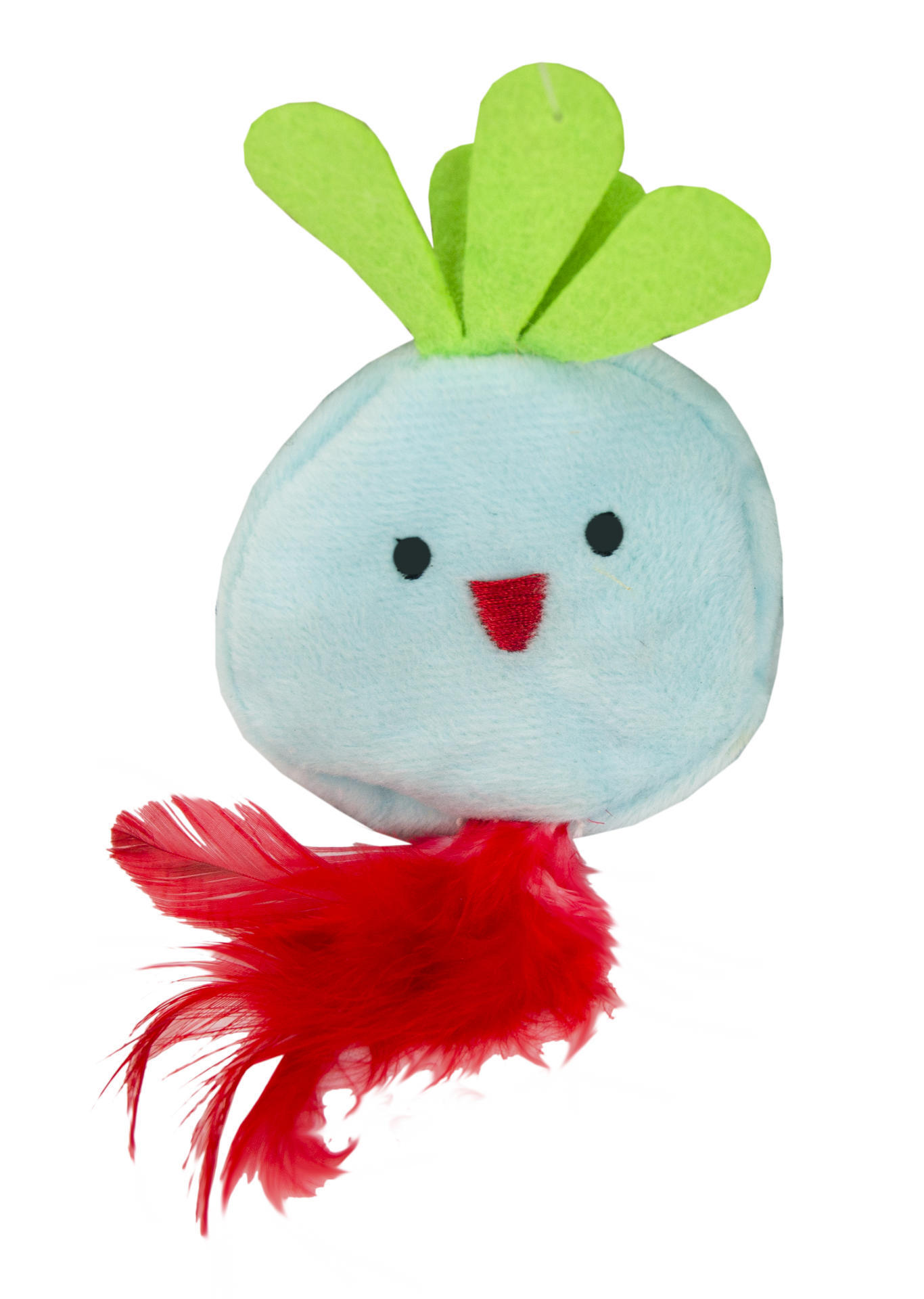 Crazy cat sweet chick with cat root feathered cat toy