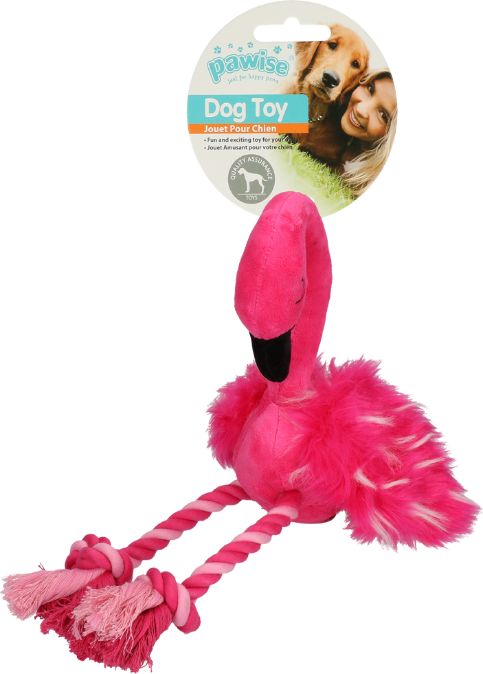 Flamingo dog toy L plush